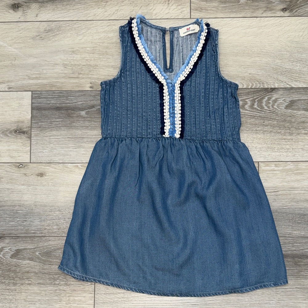 Vineyard Vines Sleeveless Blue Kids Dress